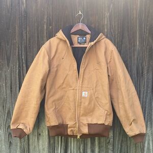 Carhartt Quilted Loose Fit Firm Duck Insulated Jacket J140, Carhartt Brown